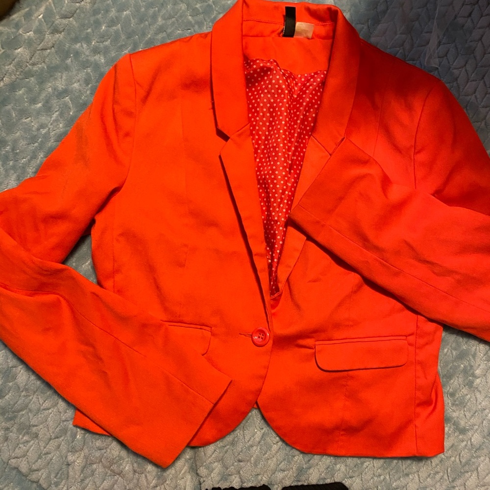 Orange blazer size 10